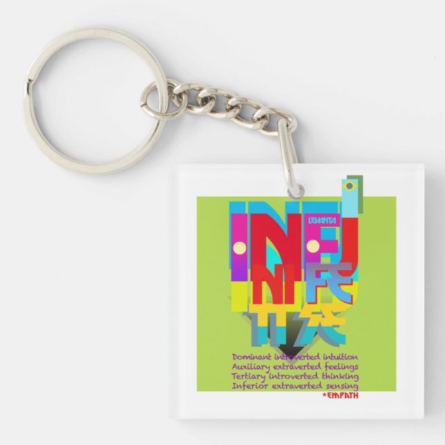 Porte-clefs Cadeaux pour la personnalité INFJ tapez le empath (Devant)