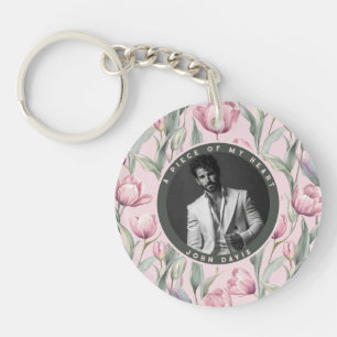 Porte-clefs Cadeaux uniques personnalisés Photo Tulipe
