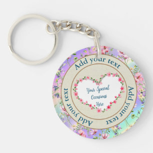 Porte-clefs Cadre de cœur floral élégant : pour chaque occasio