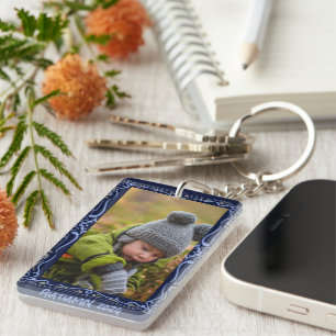 Porte-clefs Cadre élégant dessiné à la main sur mesure