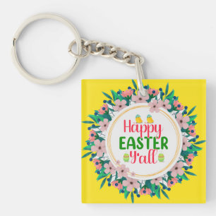 Porte-clefs Cadre Rond Floral pour Mariage-23045