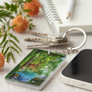 Porte-clefs Cadre tropical luxuriant de SlipperyJoe's rhinocer