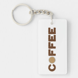 Porte-clefs Café à base de grains de café et de boissons