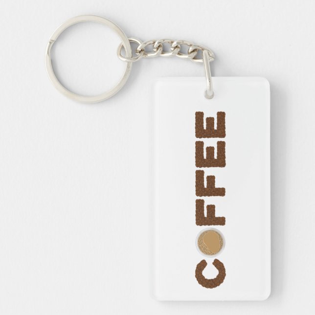 Porte-clefs Café à base de grains de café et de boissons (Devant)