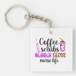 Porte-clefs Café, Écrans, Gants en caoutchouc - Citation de vi