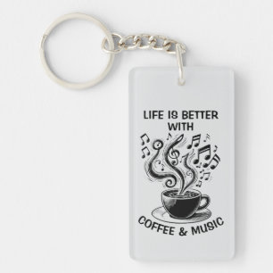 Porte-clefs Café et Musique