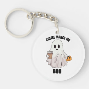 Porte-clefs Café Fantôme Halloween Drôle