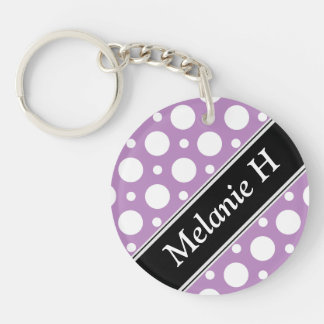 Porte-clefs Café Purple Assorti Polka Porte - clé Acrylique po