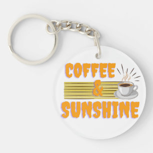 Porte-clefs Café & Soleil – Vibrations Matinales Positives