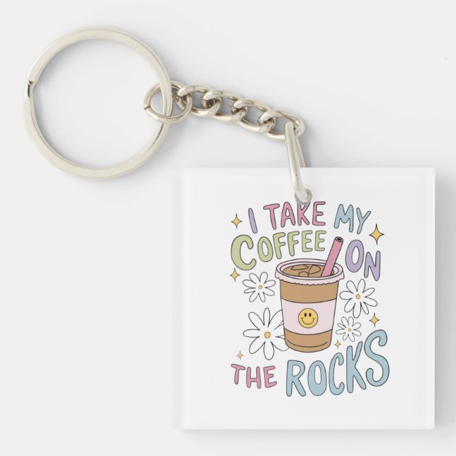 Porte-clefs Café sur les rochers (Devant)