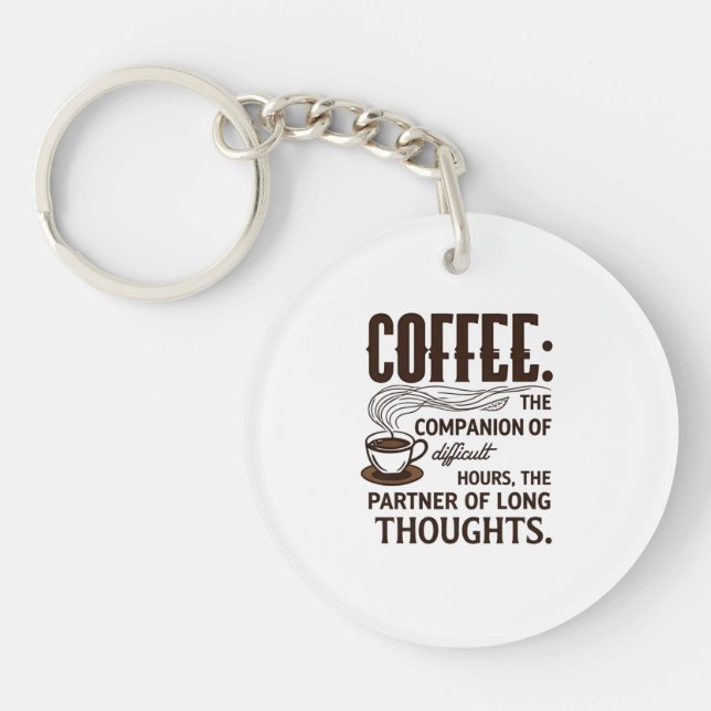 Porte-clefs "Café : un compagnon" (Devant)
