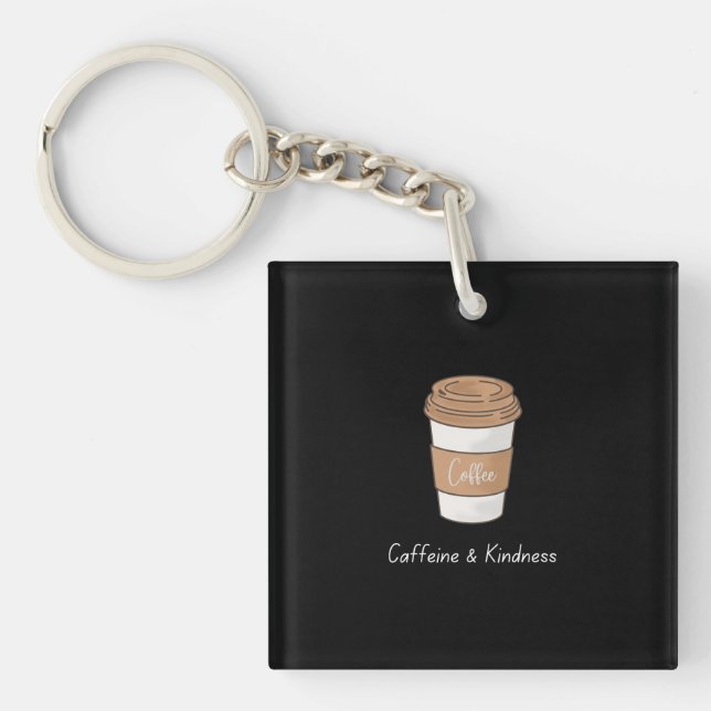 Porte-clefs Caféine et gentillesse (Devant)