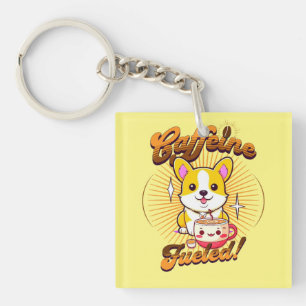 PORTE-CLEFS CAFFEINE DE CORGI FUELED!