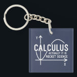 Porte-clefs Calculer En Réalité Sa Rocket Science Des Maths Dr<br><div class="desc">Drôle école de sciences mathématiques design nerd pour tout génie mathématique ou geek avec un bon sens de l'humour. Le proverbe amusant est "Calculus - En fait c'est Rocket Science" avec un graphique x à l'axe y</div>