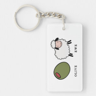 Porte-clefs Calembours olives d'amour de brebis
