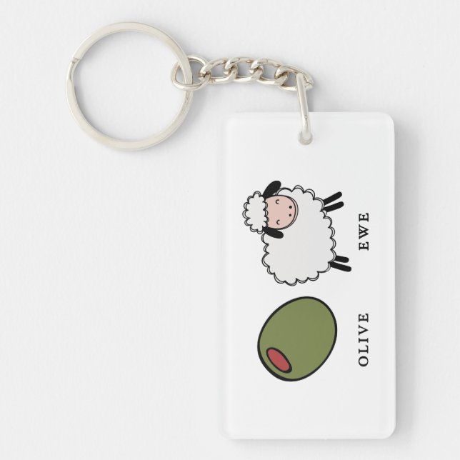 Porte-clefs Calembours olives d'amour de brebis (Devant)