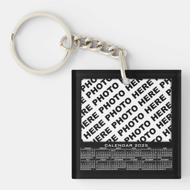 Porte-clefs Calendrier 2025 Ajouter 3 Photos Porte - clé (Devant)