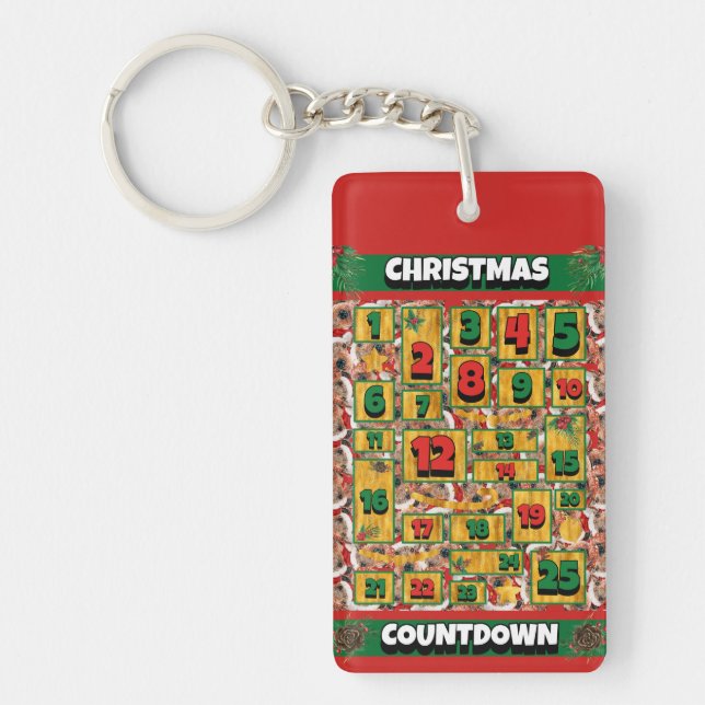 Porte-clefs Calendrier de l'Avent de Noël du chien Airedale (Devant)