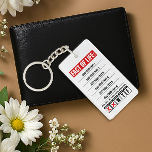 Porte-clefs Calendrier Fact of Life dit WTF Humour