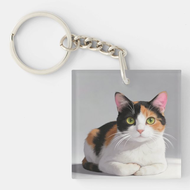 Porte-clefs Calico Cat Keychain (Devant)