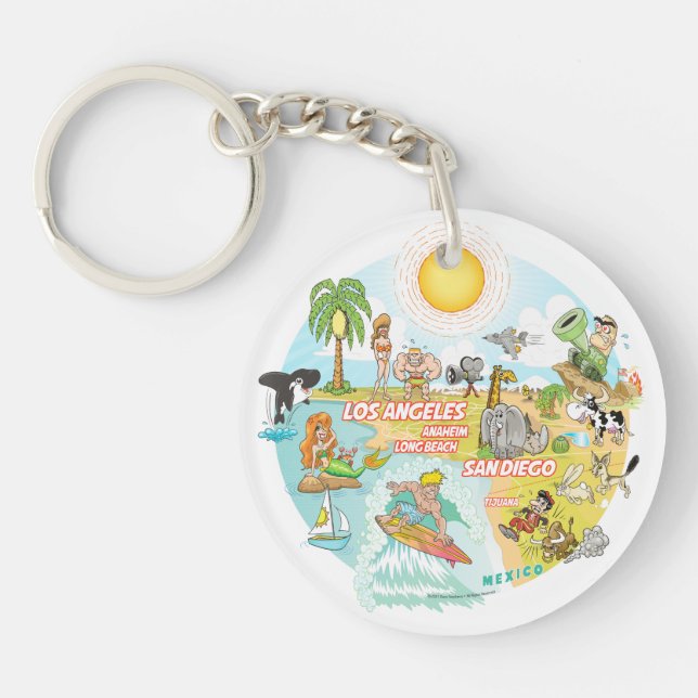 Porte-clefs California Beach (Devant)