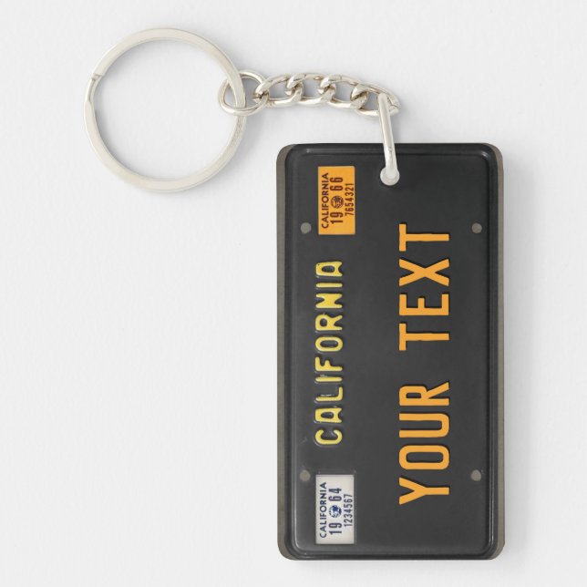 Porte-clefs California LicensePlate des années 60 (Devant)