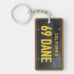 Porte-clefs Californie 1963 Vintage License Plate Porte - clé