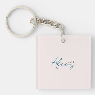 Porte-clefs Calligraphie de nom Script Plain Simple Couleur Pa