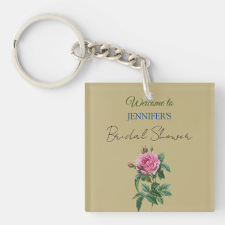 Porte-clefs Calligraphie Élégante Florale Bienvenue à la Baby
