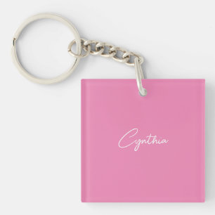 Porte-clefs Calligraphie minimaliste moderne en plaine Ajouter