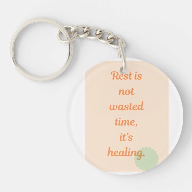 Porte-clefs Calm & Healing Affirmation Key Ring (Devant)