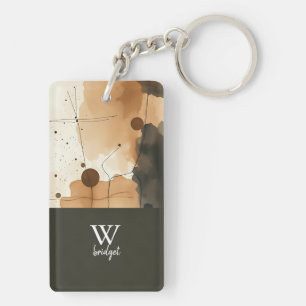 Porte-clefs Calques Abstraits de Terre neutres