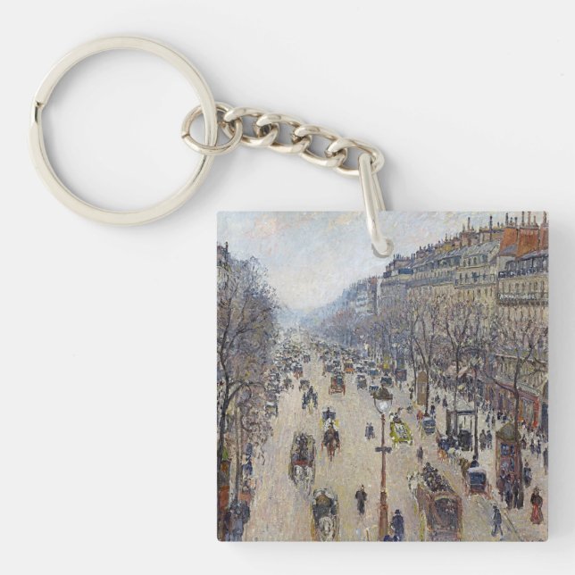 Porte-clefs Camille Pissarro - Boulevard Montmartre, matin (Devant)