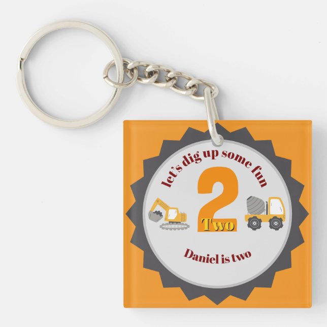 Porte-clefs Camion à benne de construction (Devant)