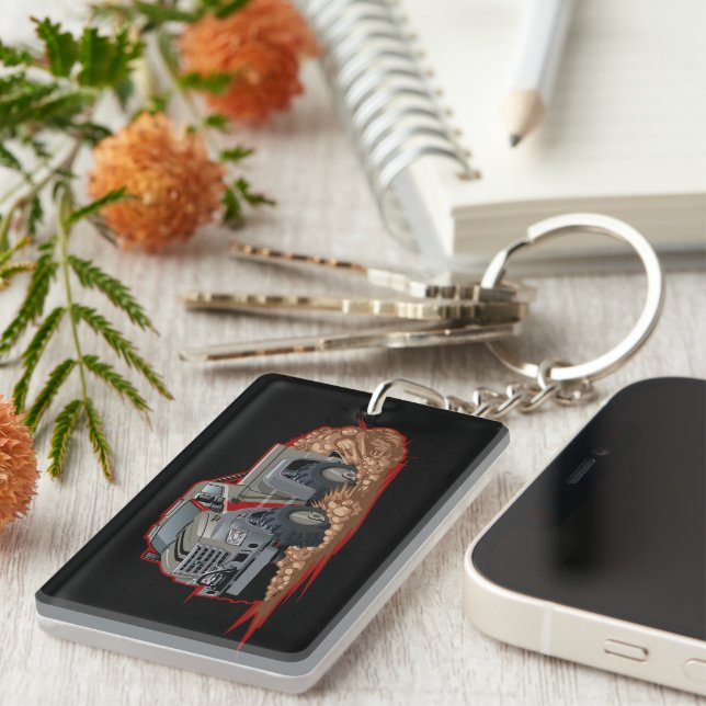 Porte-clefs Camion de dessin animé (Devant droit)