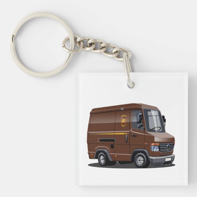 Porte-clefs Camion de livraison de dessin (Devant)