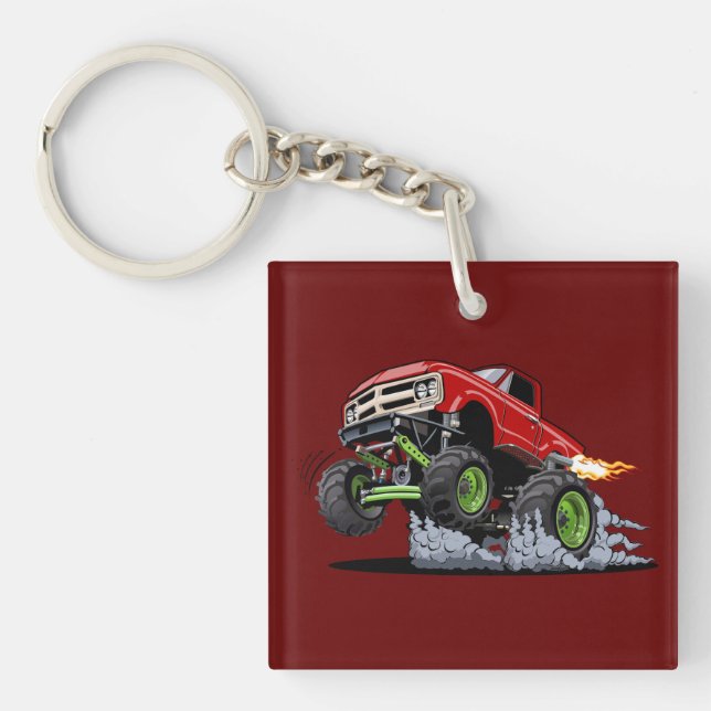 Porte-clefs Camion monstre de dessin animé (Devant)
