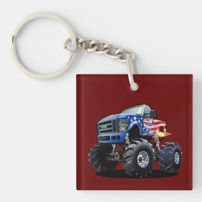 Porte-clefs Camion monstre de dessin animé (Devant)