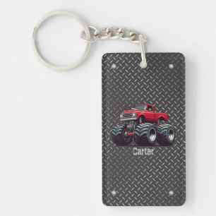 Porte-clefs Camion monstre rouge