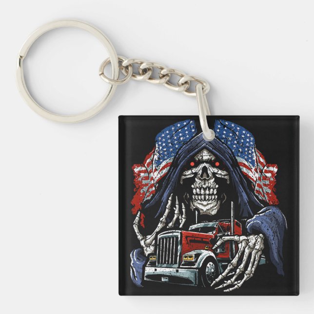 Porte-clefs Camionneur Faucheuse (Devant)