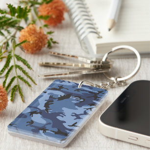 Porte-clefs Camouflage bleu marine, Militaire, Armée