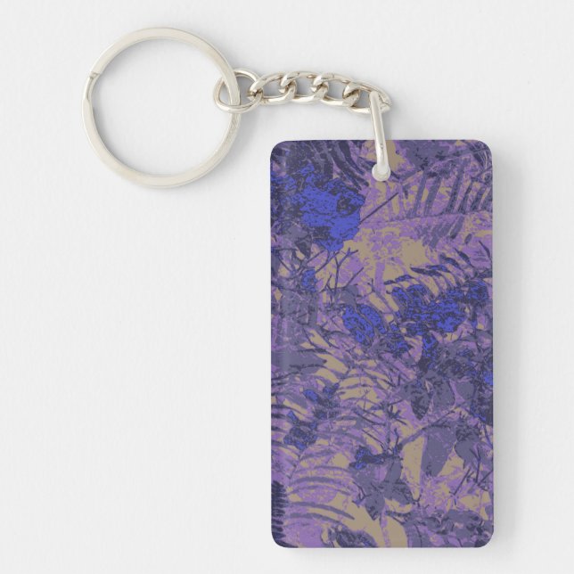 Porte-clefs Camouflage contre la fleur bleue (Devant)