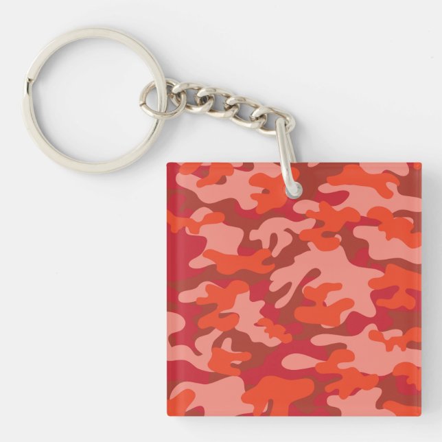 Porte-clefs Camouflage rouge (Devant)