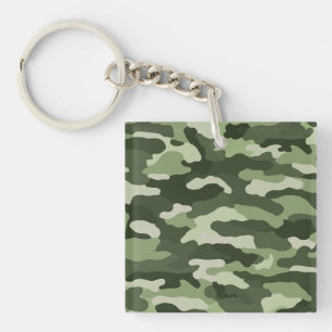 Porte-clefs Camouflage vert personnalisé