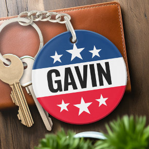 Porte-clefs Campagne Gavin Newsom - Conception Vintage Ike