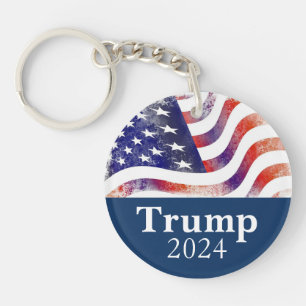 Porte-clefs Campagne Trump 2024 - Drapeau américain