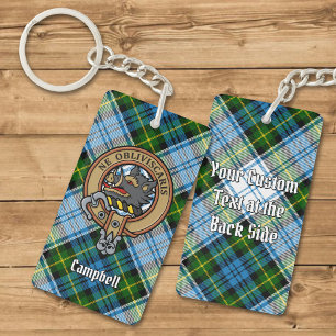 Porte-clefs Campbell Crest au-dessus de Tartan