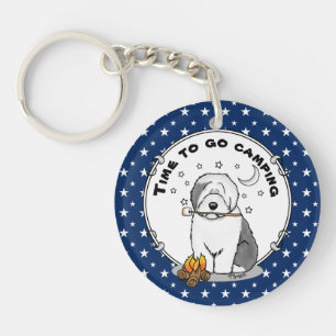 Porte-clefs Camper de randonneur Vieux anglais Chien de chien