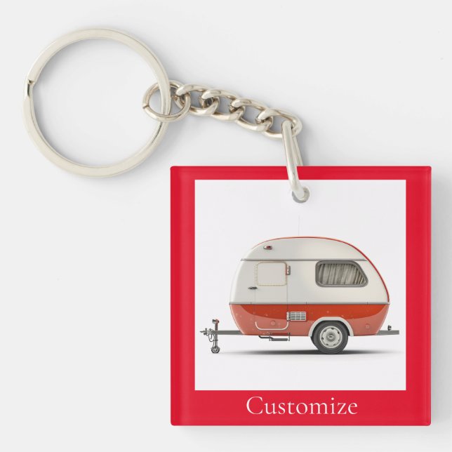 Porte-clefs Camper Teardrop Classic Retro Thunder_Cove (Devant)