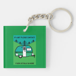 Porte-clefs Campers Joyeux Caravane Drôle Caravanes Deux Tones